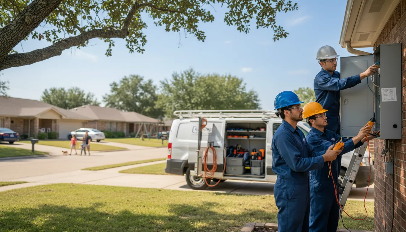 Certified electrician providing emergency electrical services in Cash, AR